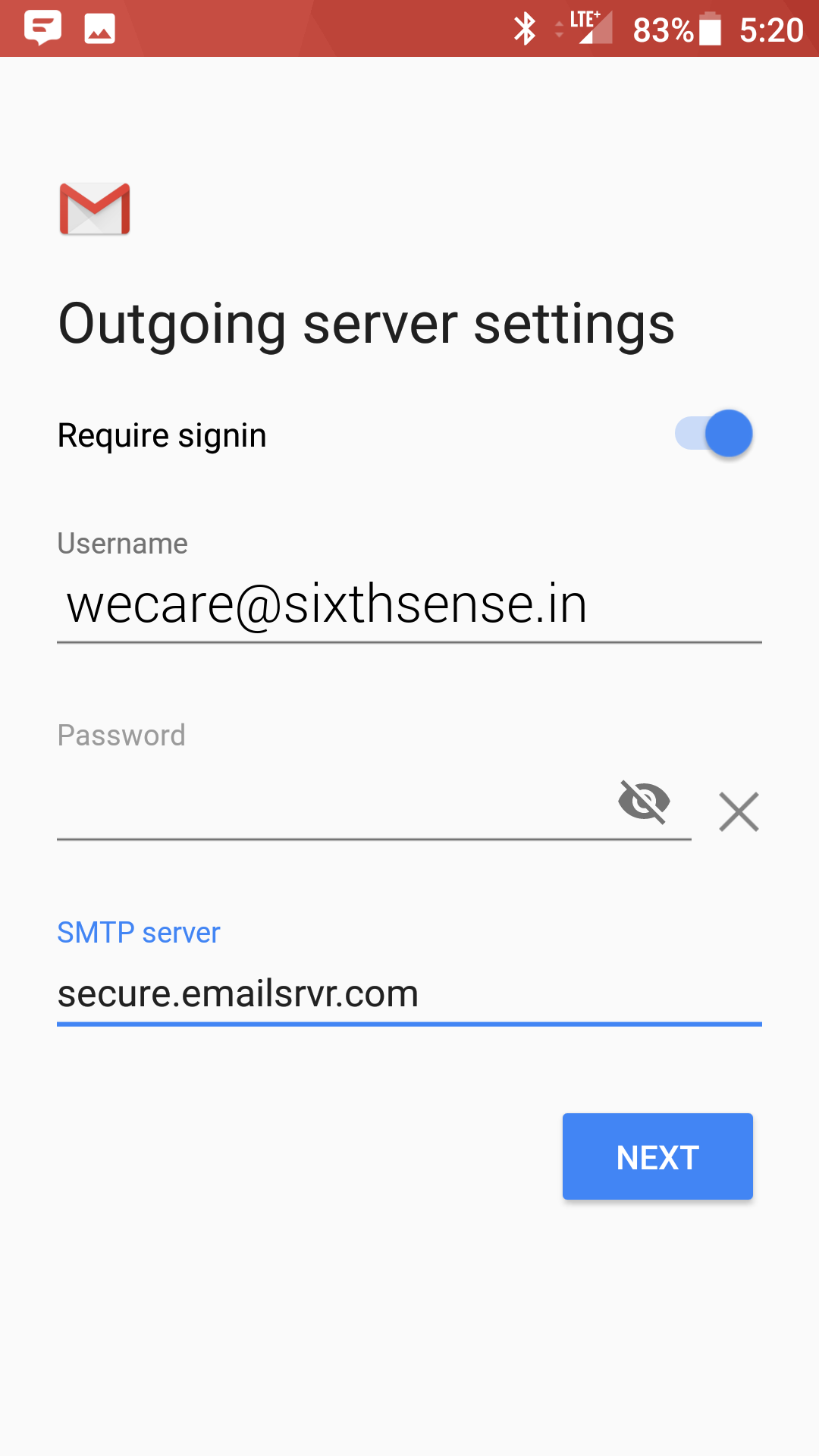 SMTP Settings